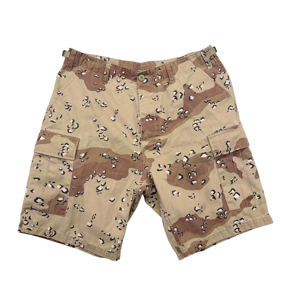 Rothco BDU Cargo Shorts Mens M Chocolate Chip Tan Desert Camo Tactical